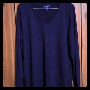 Apt 9 Navy LS V-Neck Sweater NWT